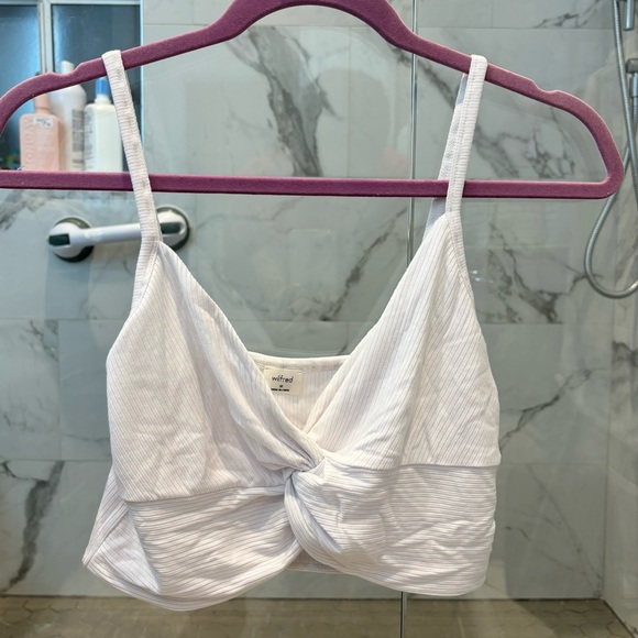 Never worn Aritzia - white cropped Wilfred top New - Picture 5 of 6